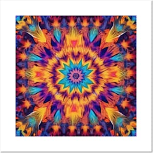 Trippy Spiritual Kaleidoscope Pattern Posters and Art